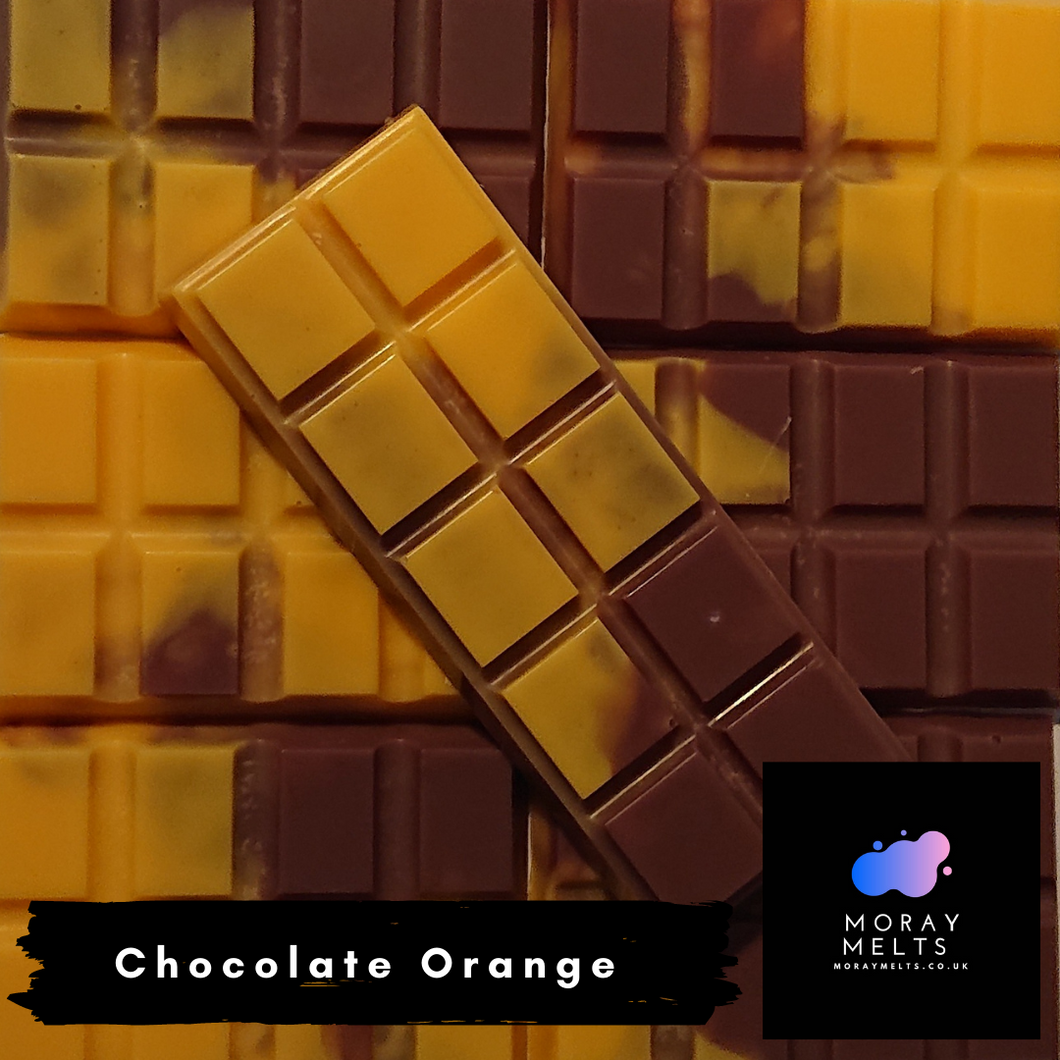 Chocolate Orange Wax Melt Snap Bars QTY 6 per pack - WHOLESALE ONLY