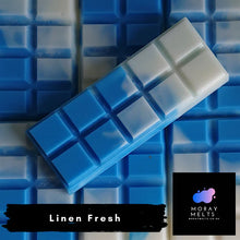 Load image into Gallery viewer, Linen Fresh Wax Melt Snap Bars QTY 6 per pack - WHOLESALE ONLY
