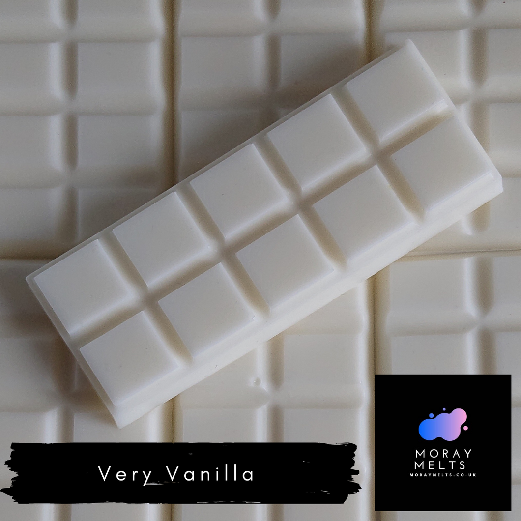 Very Vanilla Wax Melt Snap Bar -25g or 50g - Moray Melts