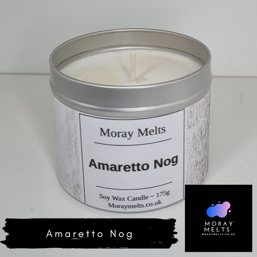 Amaretto Nog Scented Candle Tin - 175g - Moray Melts