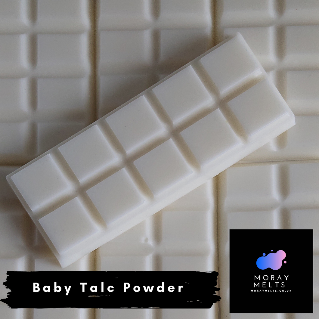Baby Talc Powder Wax Melt Snap Bar - 50g - Moray Melts