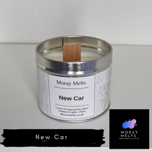 Load image into Gallery viewer, New Car Wood Wick Candle Tin - 250ML
