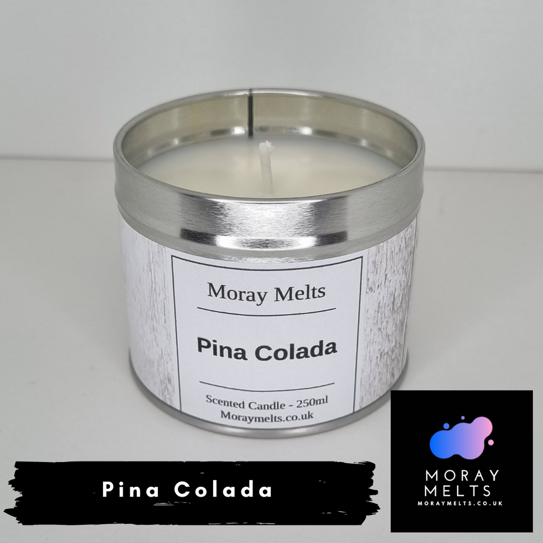 Pina Colada Scented Candle Tin - 250ML - Moray Melts