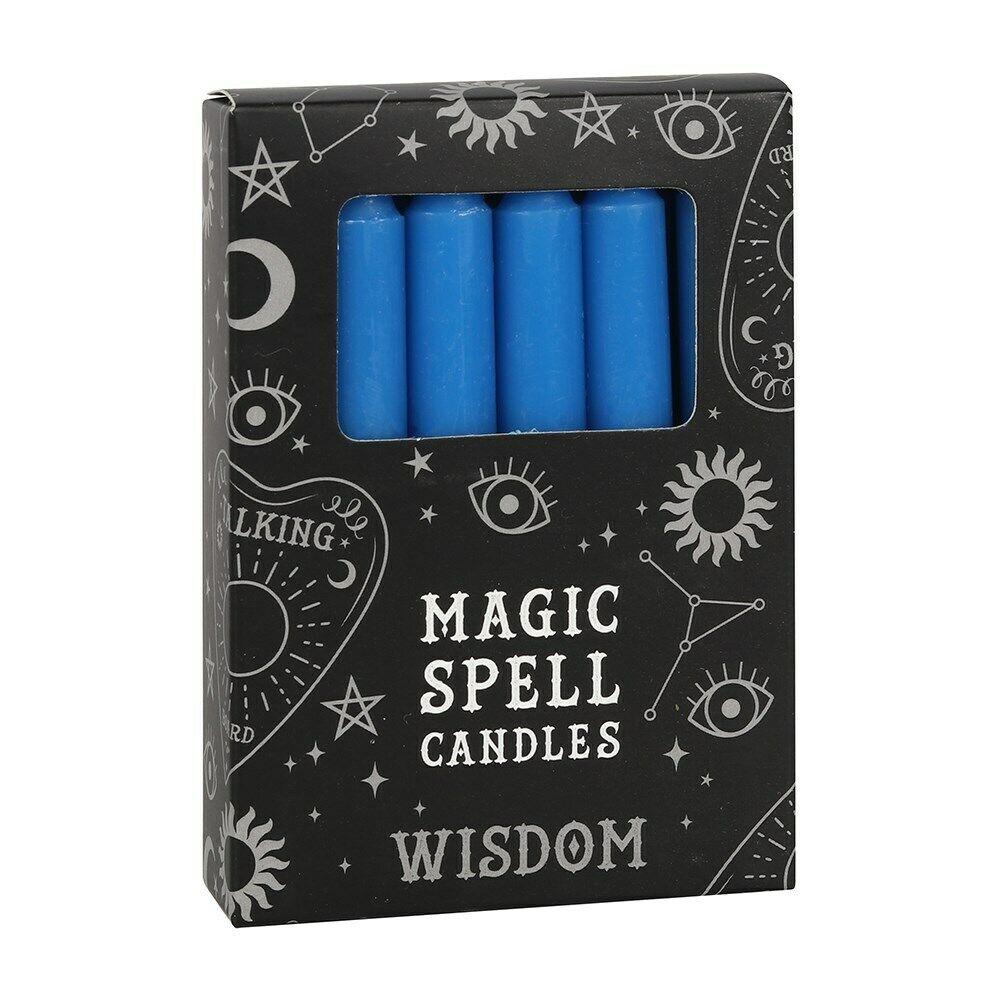 Magic Spell Candles - 12 Pack - Dark Blue - Wisdom