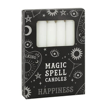 Load image into Gallery viewer, Magic Spell Candles - 12 Pack - White - Happiness
