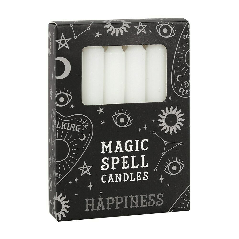 Magic Spell Candles - 12 Pack - White - Happiness