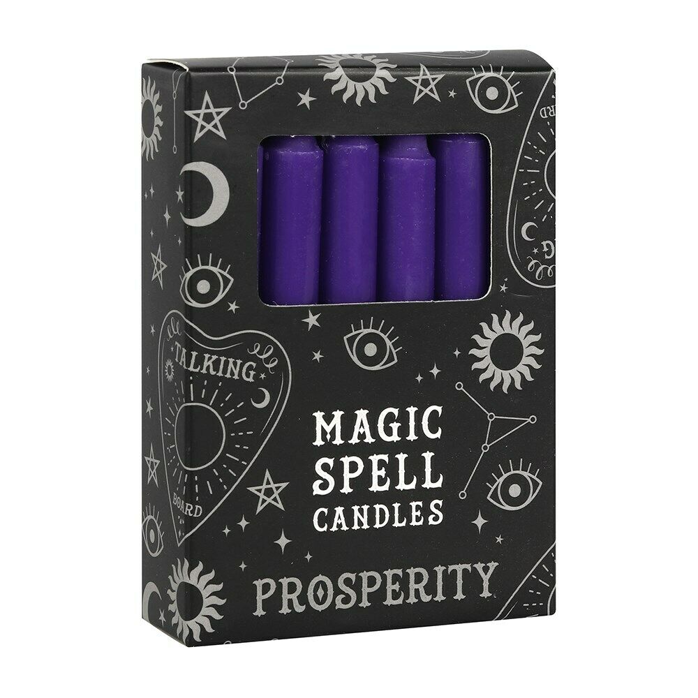 Magic Spell Candles - 12 Pack - Purple - Prosperity